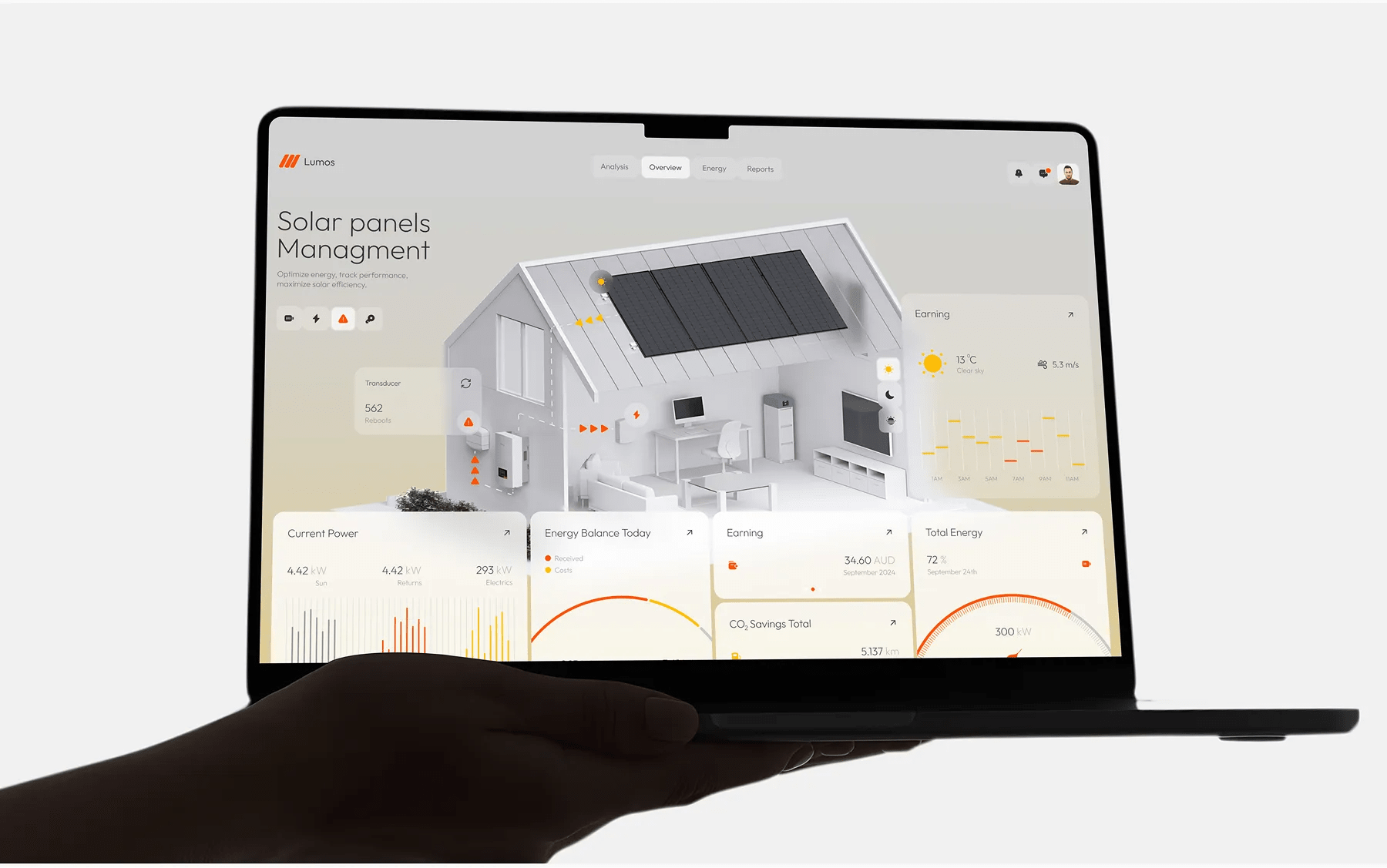 Solar Panel SaaS Dashboard Design