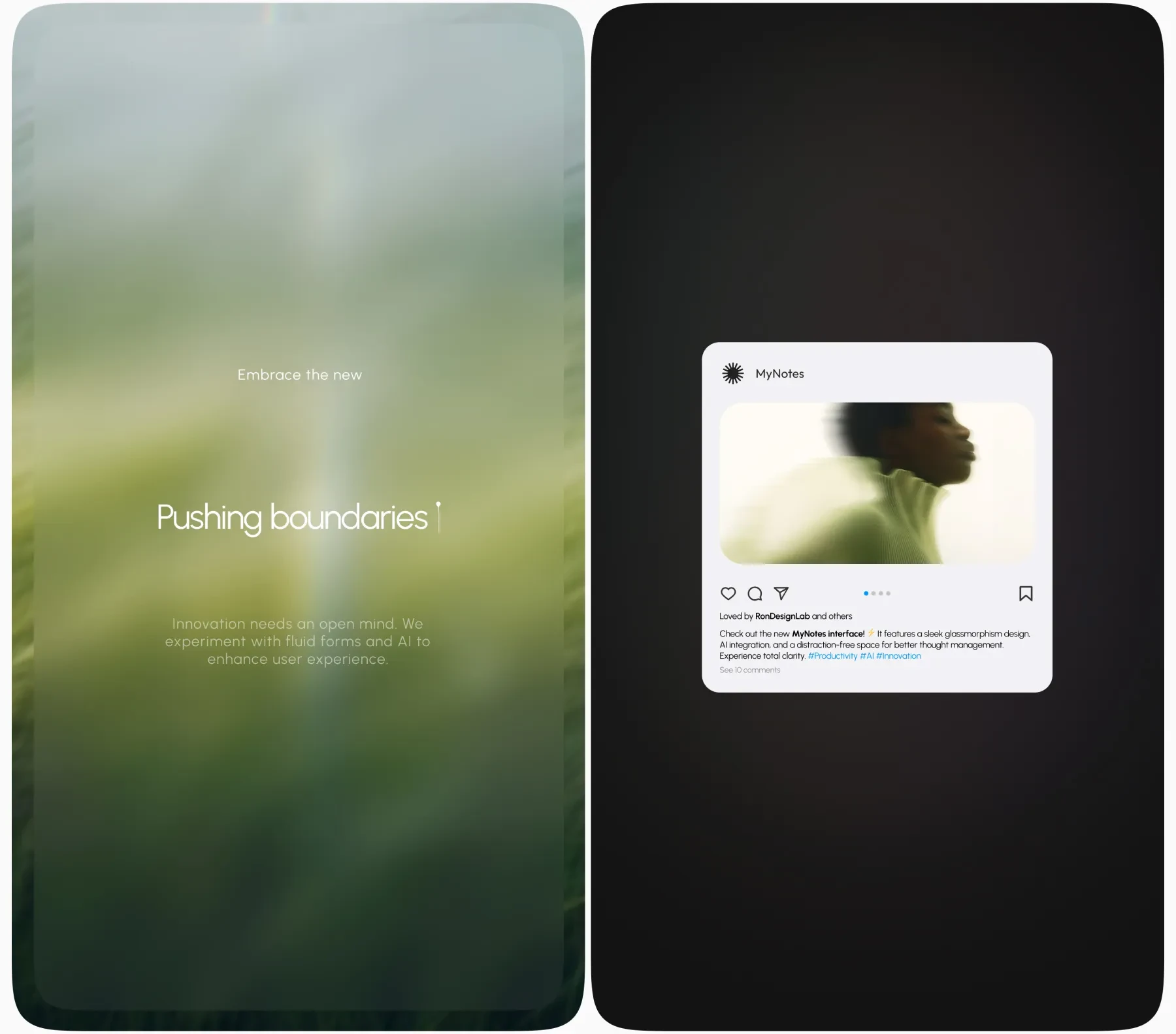 My Notes brand identity — radiant starburst mark and gradient system