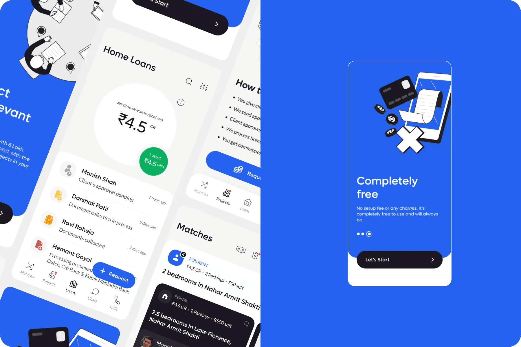 Broker Network real estate matchmaking mobile app redesign built on deep ux research into broker behavior